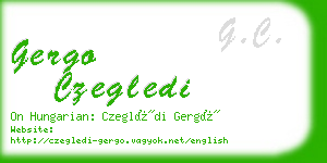 gergo czegledi business card